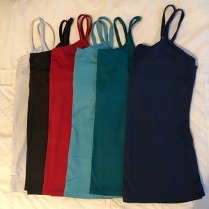 Camisole tops with shelf bras